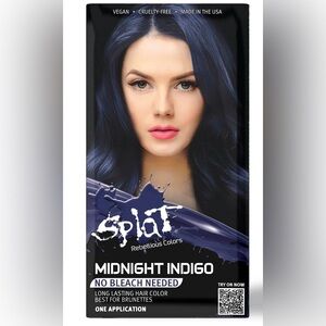 Splat Midnight Indigo Complete Hair Dye  Semi-Permanent Hair Color Dye NIB